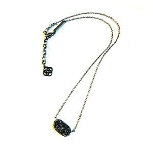 Kendra Scott Druzy Black 16inch Necklace